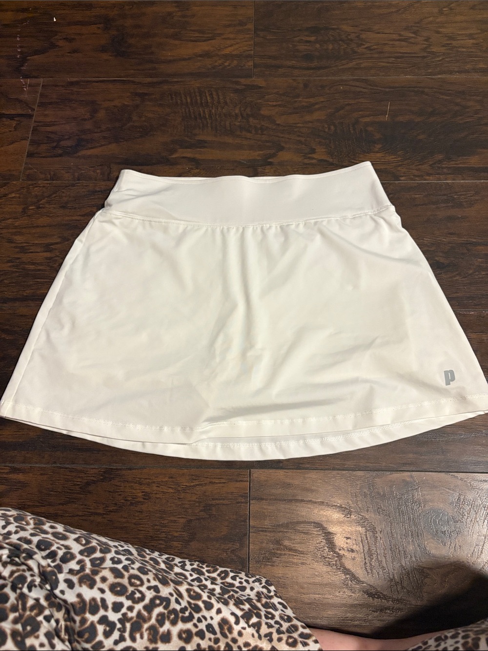 Prince White Circle Skirt with Subtle Logo